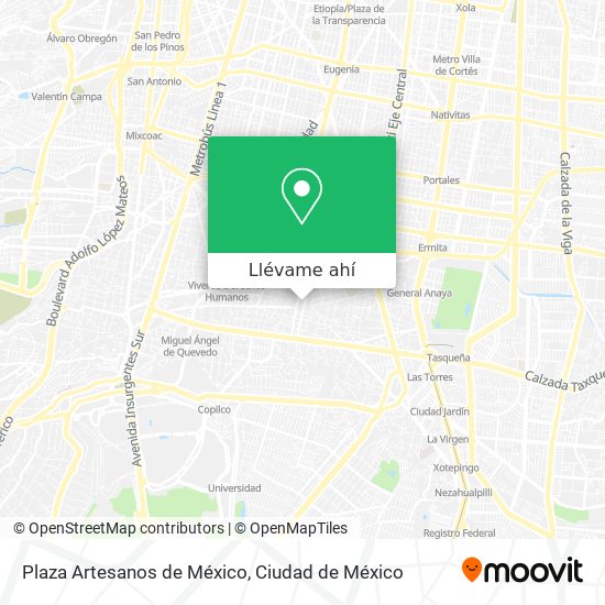 Mapa de Plaza Artesanos de México