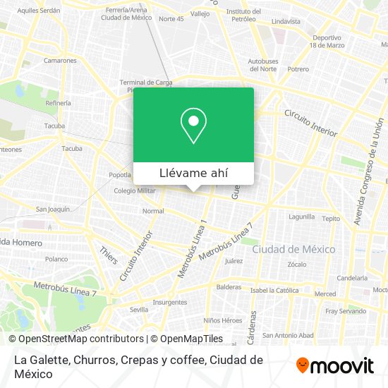 Mapa de La Galette, Churros, Crepas y coffee