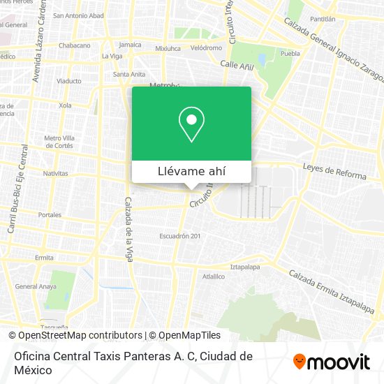 Mapa de Oficina Central Taxis Panteras A. C