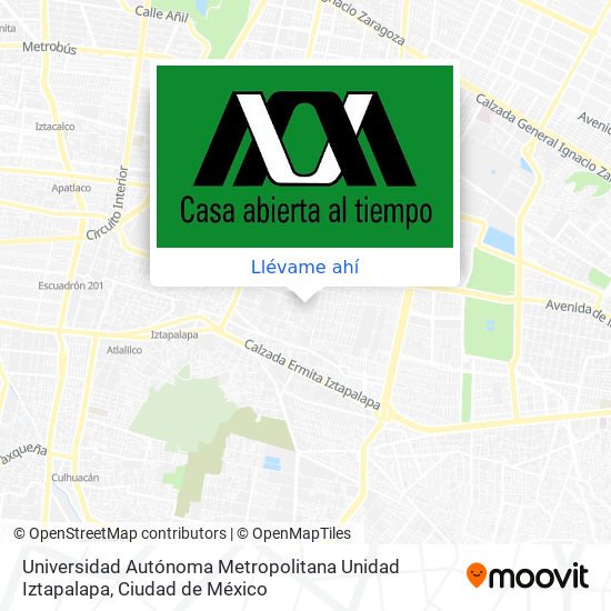 Mapa de Universidad Autónoma Metropolitana Unidad Iztapalapa
