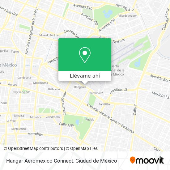 Mapa de Hangar Aeromexico Connect