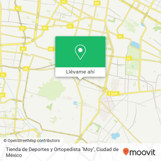 Mapa de Tienda de Deportes y Ortopedista "Moy"