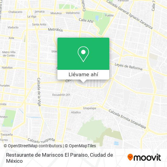 Cómo llegar a Restaurante de Mariscos El Paraíso en Iztacalco en Autobús o  Metro?