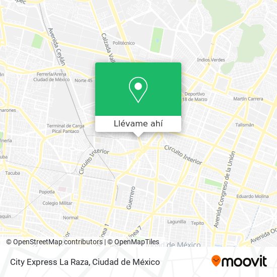 Mapa de City Express La Raza