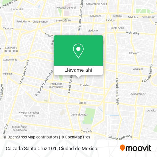 Mapa de Calzada Santa Cruz 101