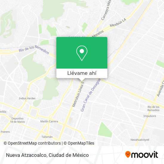 Mapa de Nueva Atzacoalco