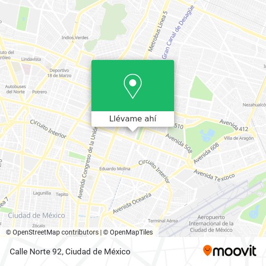 Mapa de Calle Norte 92