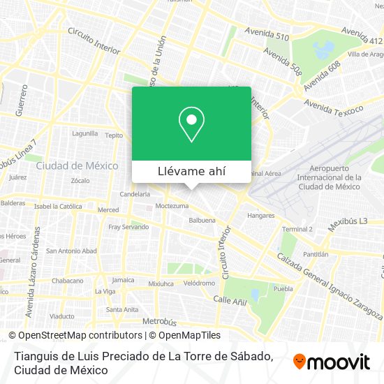 Mapa de Tianguis de Luis Preciado de La Torre de  Sábado