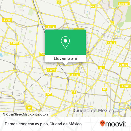 Mapa de Parada congesa av pino