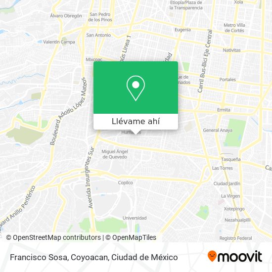Mapa de Francisco Sosa, Coyoacan