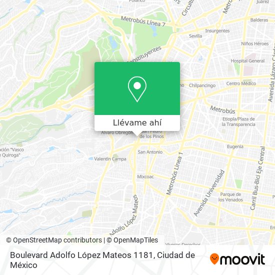 Mapa de Boulevard Adolfo López Mateos 1181