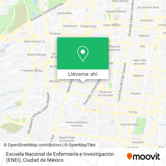 Mapa de Escuela Nacional de Enfermería e Investigación (ENEI)