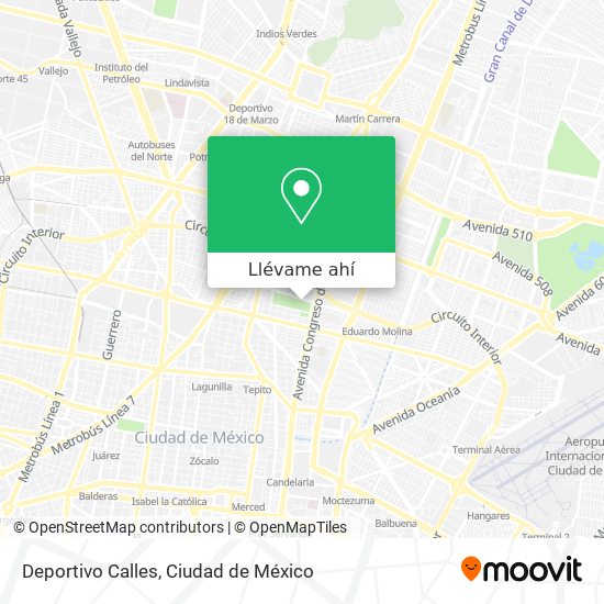 Mapa de Deportivo Calles