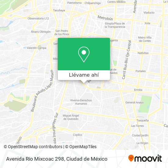 Mapa de Avenida Río Mixcoac 298