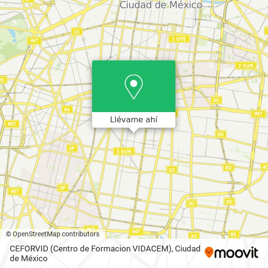 Mapa de CEFORVID (Centro de Formacion VIDACEM)