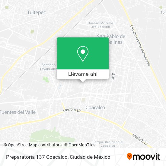 Mapa de Preparatoria 137 Coacalco