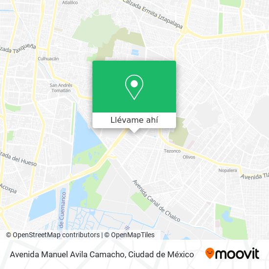 Mapa de Avenida Manuel Avila Camacho