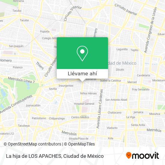Mapa de La hija de LOS APACHES