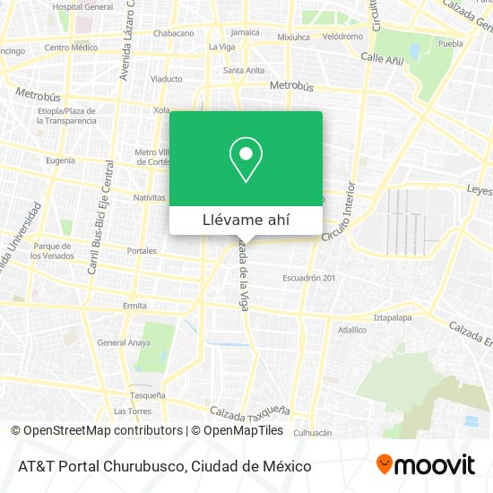 Mapa de AT&T Portal Churubusco