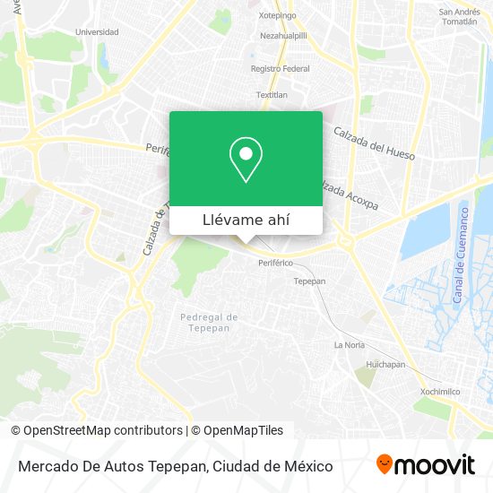 Mapa de Mercado De Autos Tepepan