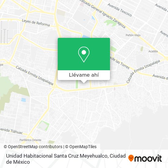 Mapa de Unidad Habitacional Santa Cruz Meyehualco