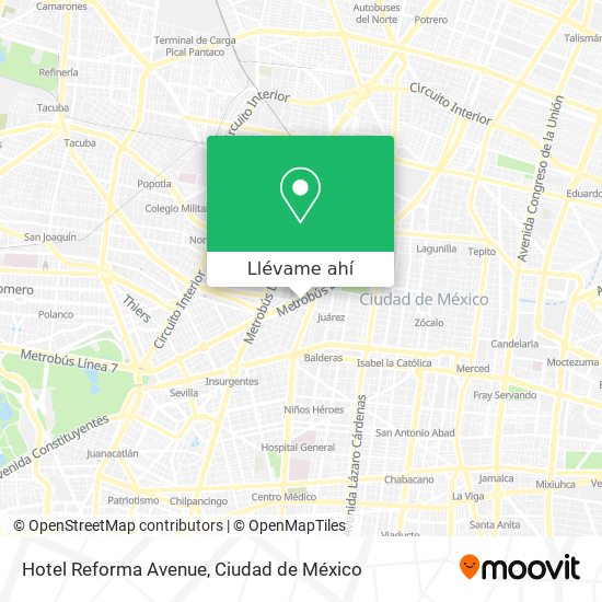 Mapa de Hotel Reforma Avenue