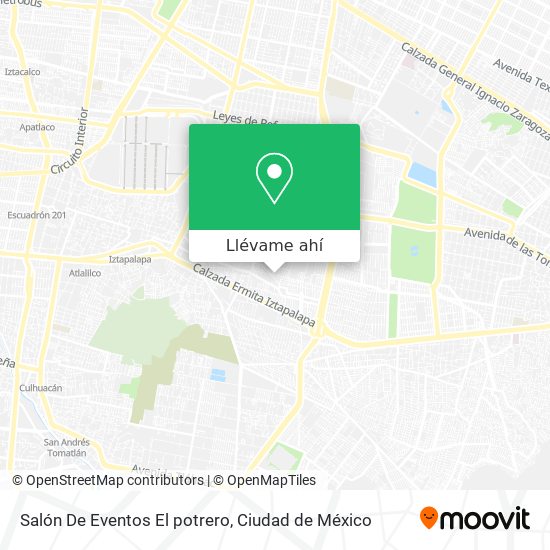 Mapa de Salón De Eventos El potrero