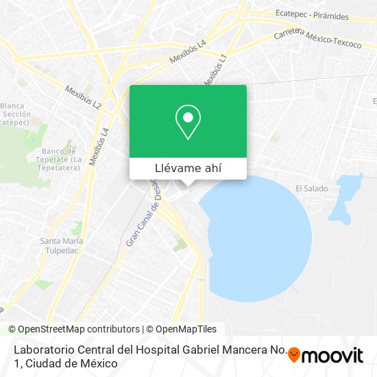 Mapa de Laboratorio Central del Hospital Gabriel Mancera No. 1