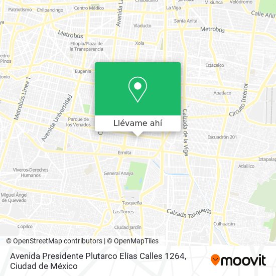 Mapa de Avenida Presidente Plutarco Elías Calles 1264