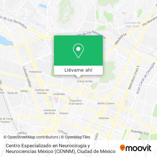 Mapa de Centro Especializado en Neurocirugía y Neurociencias México (CENNM)
