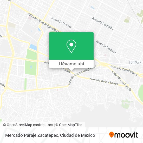 Mapa de Mercado Paraje Zacatepec