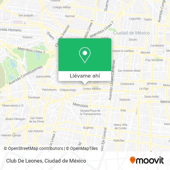 Cómo llegar a Club De Leones en Miguel Hidalgo en Autobús o Metro?