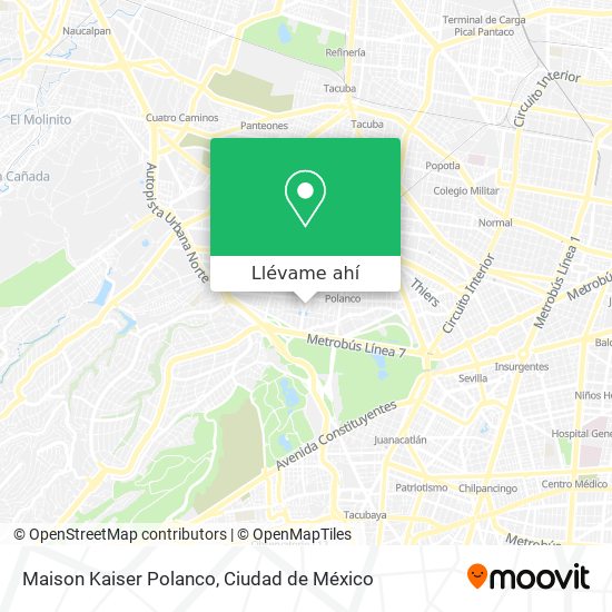 Mapa de Maison Kaiser Polanco