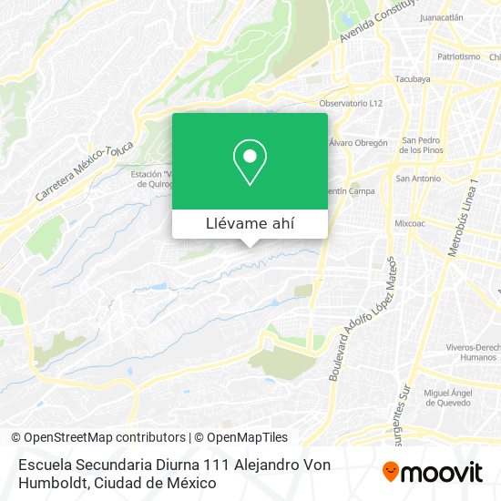 Mapa de Escuela Secundaria Diurna 111 Alejandro Von Humboldt