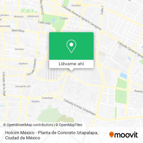 Mapa de Holcim México - Planta de Concreto Iztapalapa