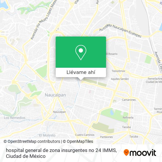 Mapa de hospital general de zona insurgentes no 24 IMMS