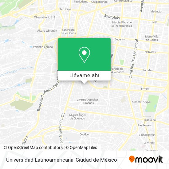 Mapa de Universidad Latinoamericana