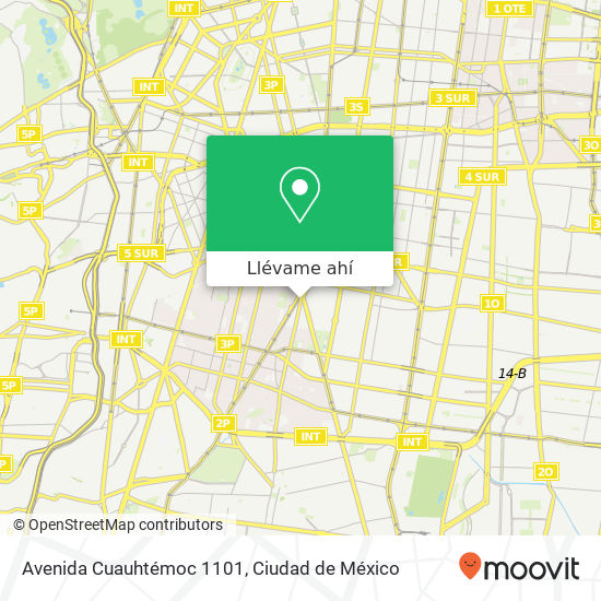 Mapa de Avenida Cuauhtémoc 1101