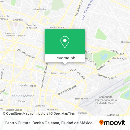 Mapa de Centro Cultural Benita Galeana