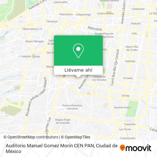 Mapa de Auditorio Manuel Gomez Morin CEN PAN
