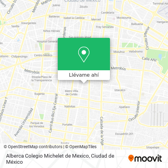 Mapa de Alberca Colegio Michelet de Mexico