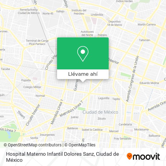 Mapa de Hospital Materno Infantil Dolores Sanz