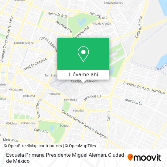 Mapa de Escuela Primaria Presidente Miguel Alemán