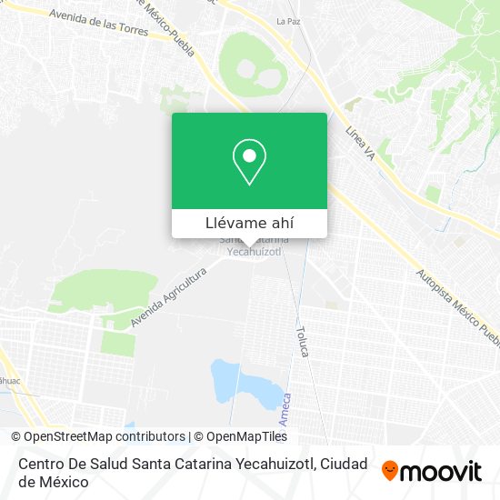 Mapa de Centro De Salud Santa Catarina Yecahuizotl