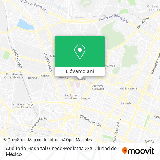 Mapa de Auditorio Hospital Gineco-Pediatría 3-A