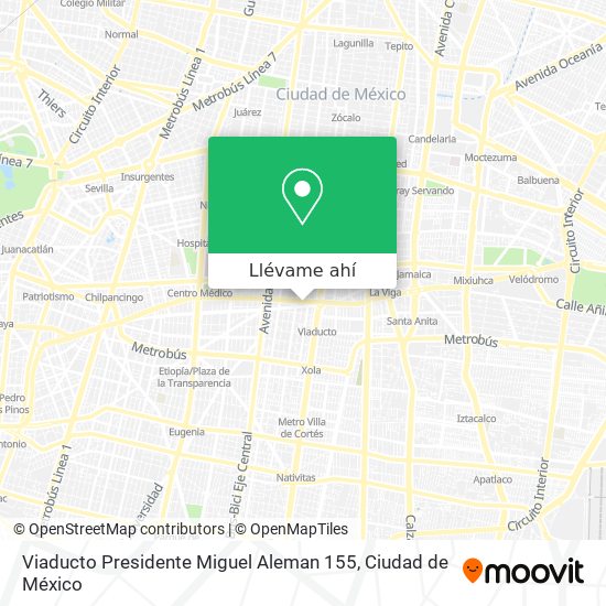 Mapa de Viaducto Presidente Miguel Aleman 155
