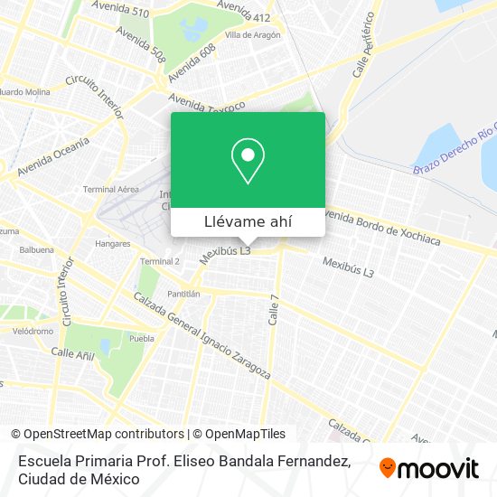 Mapa de Escuela Primaria Prof. Eliseo Bandala Fernandez