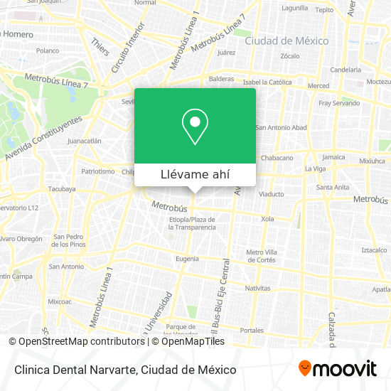 Mapa de Clinica Dental Narvarte