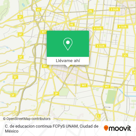 Mapa de C. de educacion continua FCPyS UNAM
