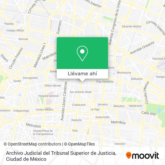 Mapa de Archivo Judicial del Tribunal Superior de Justicia